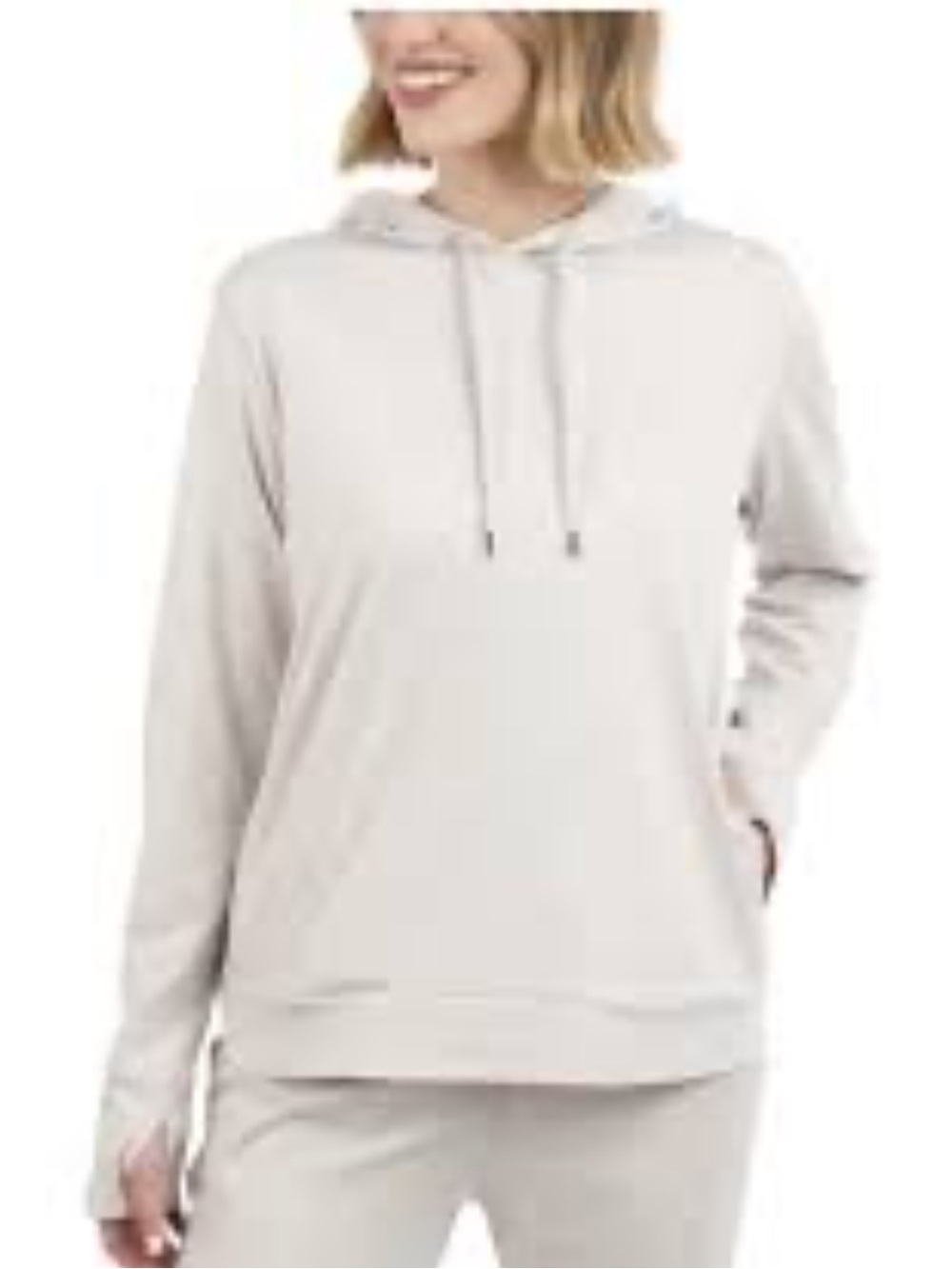 Kirkland Signature Women's Lightweight Pullover Hoodie - Light Beige